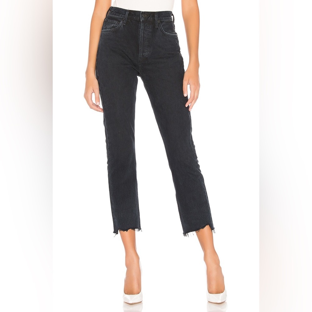 Agolde Riley High Rise Straight leg Crop in Parish